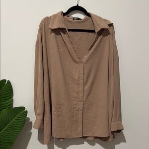 Elegant Tan Women's Top